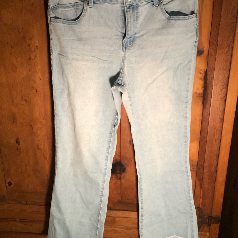 1822 Denim Light Blue Flare Jeans